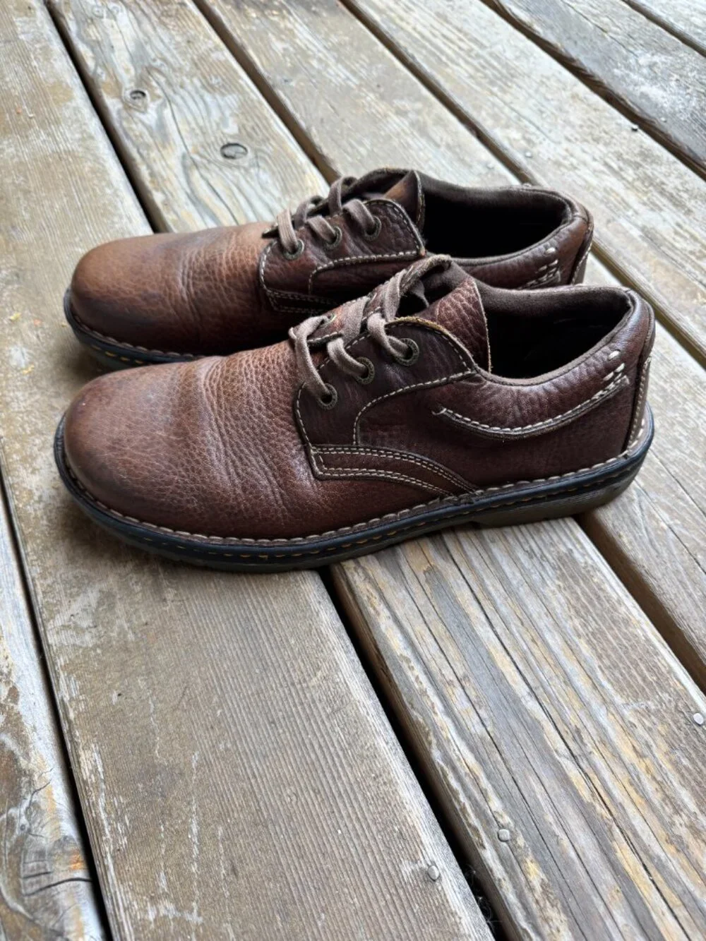 Dr Martens Ordell Brown Leather Lace Up 3 Eye Low Ankle Oxford in Men's 10